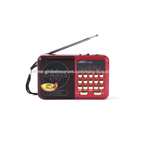Infactory Portable Solar & Crank Radio - AM/FM, LED Flashlight, Digital Clock, Hand Crank Power