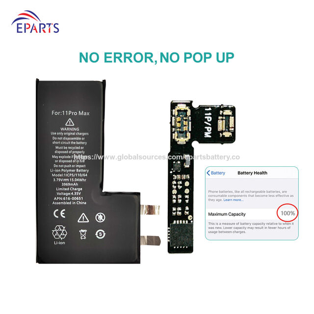 No Bms Battery For Iphone 11 Pro Max With Tag On Flex, Restore