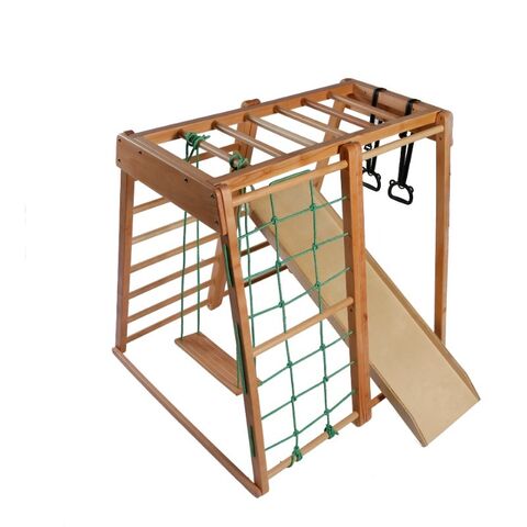 إطار تسلق خشبي ملعب داخلي للأطفال منزلق للأطفال أرجوحة سلم حبل for sale at factory direct price