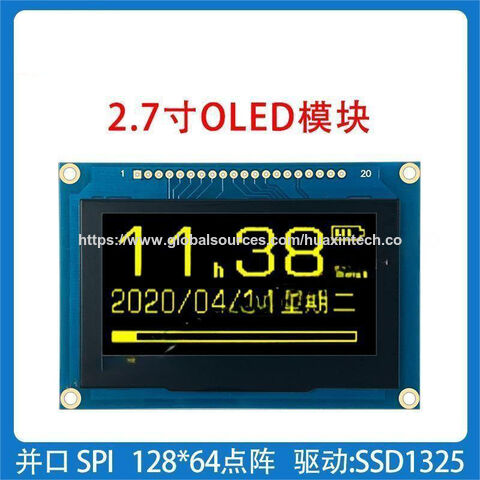 Módulo de PANTALLA OLED de 2.7 pulgadas, resolución de 128x64, 20 pines, interfaz 6800/8080/SPI for sale at factory direct price