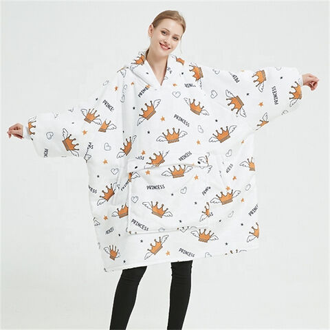 Couverture à Capuche Sherpa de Sublimation, Couverture Portable à Capuche pour Adultes, Sweat-Shirt Oversize, Couverture Portable avec Poche Avant for sale at factory direct price