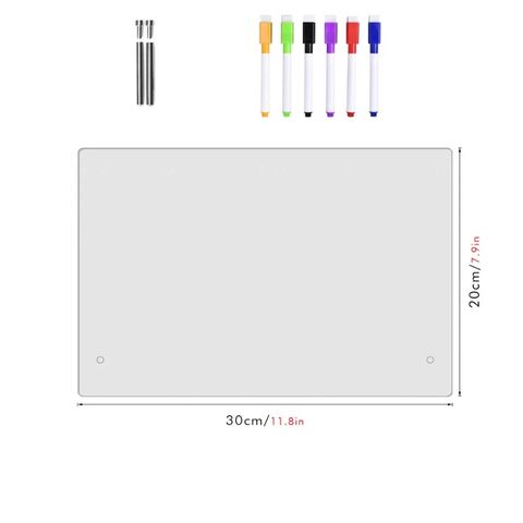 Planejador de Calendário de Mesa Promocional, Quadro de Geladeira de Acrílico Transparente Reutilizável, Decoração para Casa