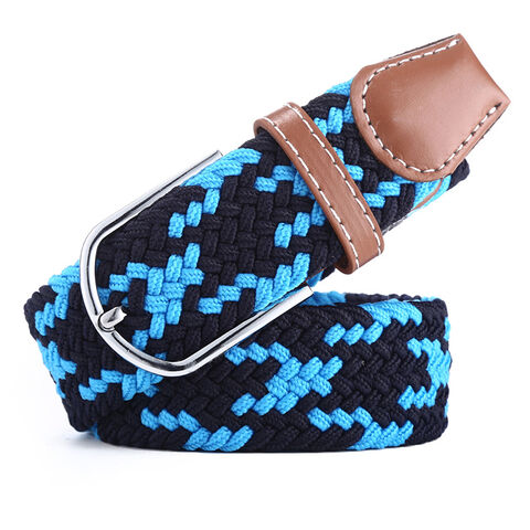 Die beliebtesten, hochwertigen, individuell gefertigten Stoffgürtel, lässige, geflochtene, elastische Canvas-Unisex-Gürtel mit Schnallen, geflochtene Gürtel