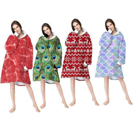 Tragbare Damen- und Herren-Kapuzendecke, warmer und gemütlicher Riesen-Decken-Hoodie - Geschenke