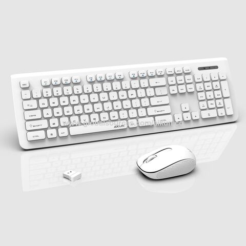 Buy China Wholesale 2.4ghz White Wireless Keyboard And Mouse Combo For ...