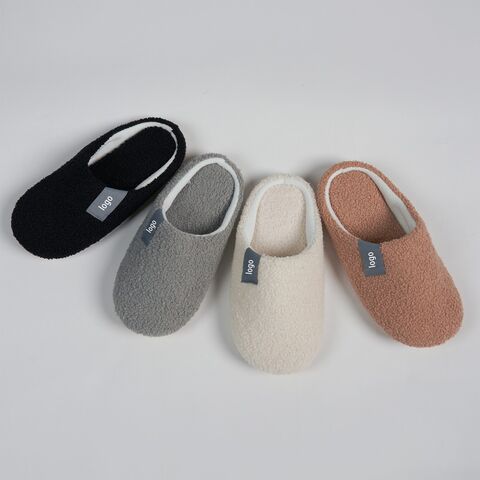 Zapatillas de plataforma para el hogar, suaves, cómodas, de felpa, de color sólido, antideslizantes, OEM/ODM de fábrica