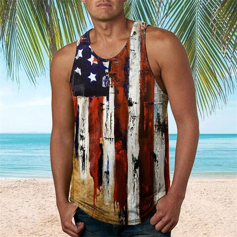 Flag Quick Dry Sport Tank Tops für Gymnastik, Athletik, Fitness, Laufen, Training, Strand Ärmellose Shirts Sport Tanks