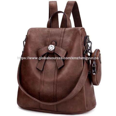 china pu leather backpack wholesale Zip Bag Charming Charlie PU Leather Backpack | Wholesale