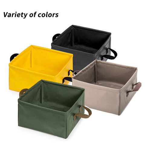 Bañera plegable portátil para pies, cubo cuadrado, lavabo para playa, juego de agua y arena, cubo para pedicura