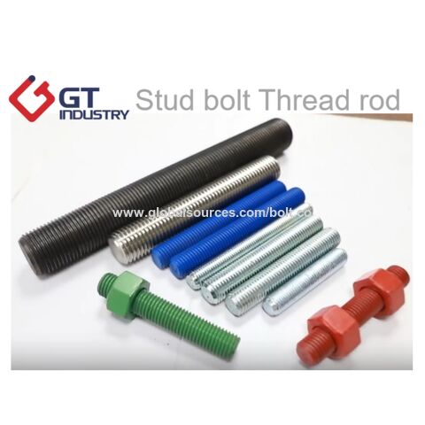 Espárrago roscado PTFE 2H API20E ASTMA193 B16 B7 L71 L43 con recubrimiento de fluoropolímero Xylan1424 para la industria petrolera