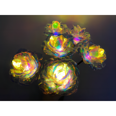Wasserdichte Solar LED Kunststoff 3D Rosenblume Lichterkette für Outdoor Party Dekoration for sale at factory direct price