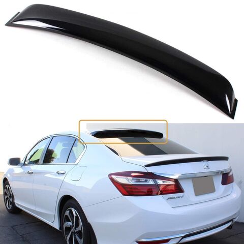 Visière de fenêtre personnalisée acrylique PMMA noir évent de vent déflecteur d'air 4 pièces visière de fenêtre de voiture visière de pluie visière de lunette arrière B02013 for sale at factory direct price