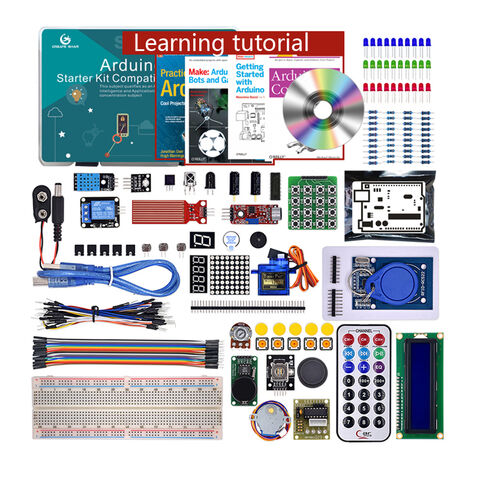Kit dasar elektronik Diy papan sirkuit Jumper kabel Buzzer resistor UNTUK arduino R3 Mega256 for sale at factory direct price