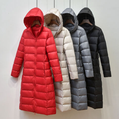 WOOOEM Doudoune d'Hiver Noire pour Femme avec Capuche, Veste Chaude, Manteau Rembourré Slim Mi-Long avec Chapeau Amovible - Doudoune d'hiver pour femmes en gros for sale at factory direct price