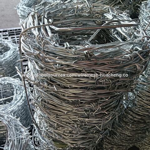 Alambre de púas galvanizado al por mayor, torsión inversa/doble para cercas