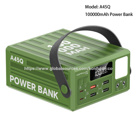 Produk Baru Konfulon 2024: Power Bank 100.000mAh Kapasitas Super Besar dengan Layar Digital Besar untuk Camping Outdoor for sale at factory direct price