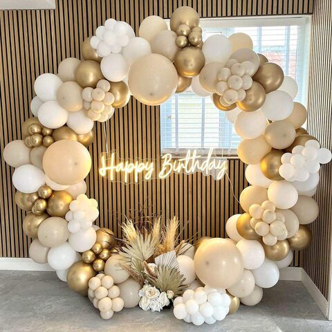 Kit de Arco de Globos de Látex Metálicos, Guirnalda para Decoración de Baby Shower, Cumpleaños y Bodas for sale at factory direct price