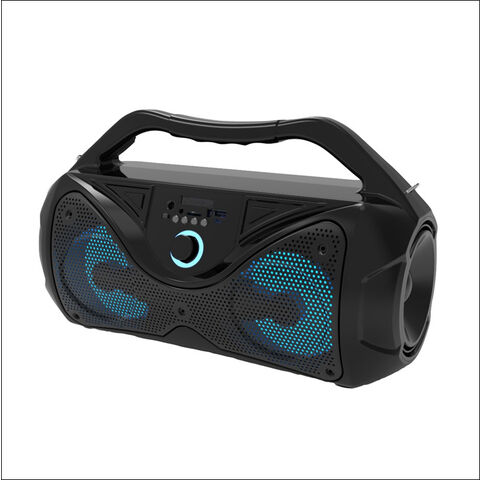Altavoces Bluetooth portátiles dobles de 4 pulgadas con luz LED RGB para fiestas de karaoke al aire libre