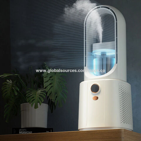 Wholesale Usb Electric Bladeless Table Fan Night Light Water Cooled ...