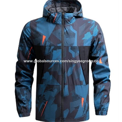 Chaqueta de Montaña para Hombre Primavera y Otoño, Cortavientos Fino, Casual, de Secado Rápido, con Capucha para Deportes al Aire Libre
