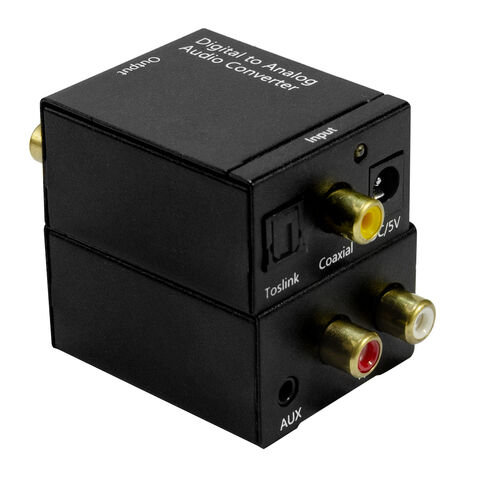 Convertidor de Audio Digital a Analógico GMAX con 3.5mm, convierte señales de audio digital Coaxial o Toslink a audio analógico L/R for sale at factory direct price