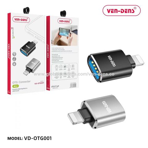 Venda por atacado direta da fábrica, preço barato, alta qualidade, conector Lightning macho para USB fêmea OTG USB adequado para todos os dispositivos Lightning for sale at factory direct price