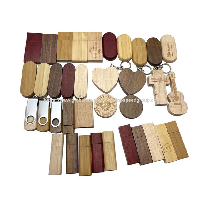DIY Bamboo rotating U disk 64GB wood memory 32GB 3.0 USB flash drive 128GB large capacity pendrive custom printing pormo usb