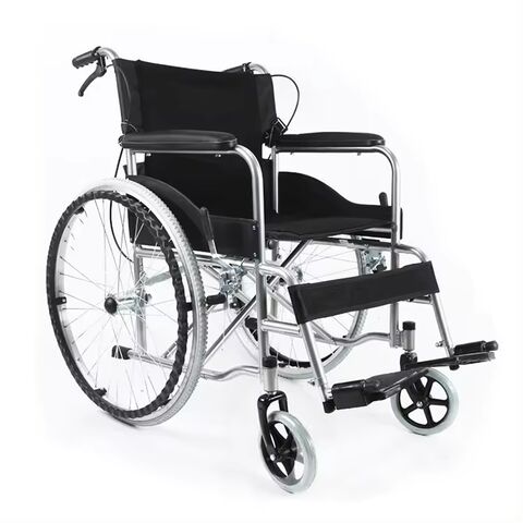 كرسي متحرك يدوي قابل للطي للأفراد ذوي الإعاقة، حل متين وعملي من الفولاذ for sale at factory direct price