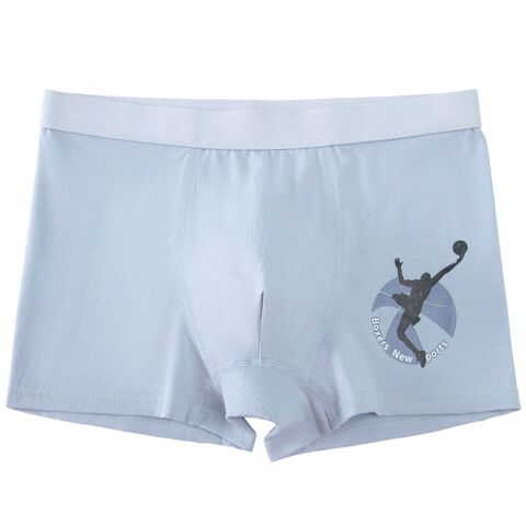 Venta Caliente Adolescente Algodón Transpirable Calzoncillos Bóxer de Cintura Media para Hombre