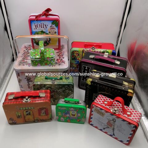 Latas de almoço de desenho animado criativas por atacado personalizadas de fábrica, caixas de presente de metal requintadas, lata de embalagem da série de almoço for sale at factory direct price
