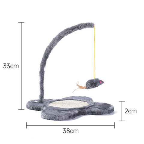 Venta al por mayor de juguetes para gatos: rascador de sisal con forma de flor y colgante magnético
