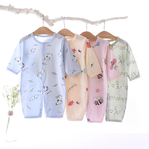 Vêtements pour Nouveau-nés Coton Glacier Été Manches Longues Body Bébé Grenouillère Vêtements d'intérieur Climatisation for sale at factory direct price