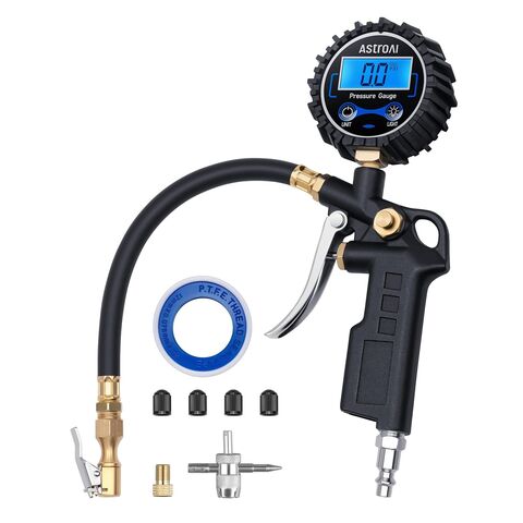 مقياس ضغط الإطارات الرقمي مع منفاخ، ظرف هواء 250 PSI وملحقات ضاغط خدمة شاقة مع وصلة توصيل سريع for sale at factory direct price