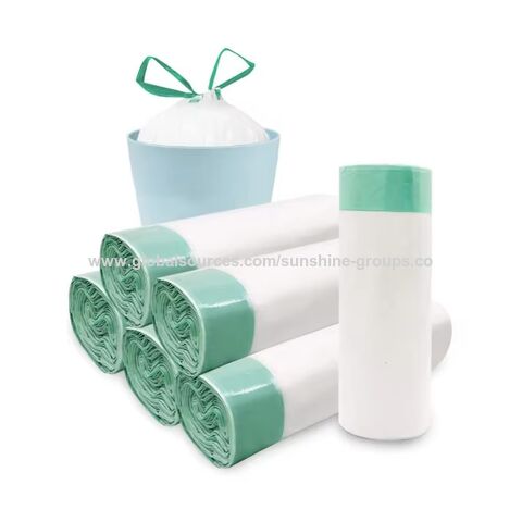 Sacs poubelles parfumés de cuisine avec cordon de serrage du fabricant, sacs à ordures en PEBD for sale at factory direct price
