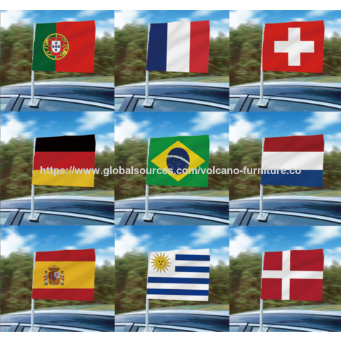 Bandera de coche de poliéster 30*45 personalizable, bandera mundial, bandera de ventana para coche, decoración de coche