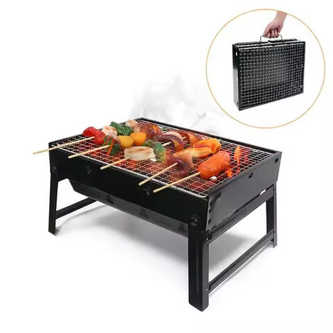 Nouveau Design de Valise Mini Barbecue Portable en Acier Inoxydable Pliable pour l'Extérieur Grills BBQ au Charbon de Bois