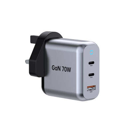 Großhandel Fabrikversorgung 3 Ports 70W QC PD GaN Schnell-Ladegerät für iPhone, Macbook, iPad, Airpod, iWatch