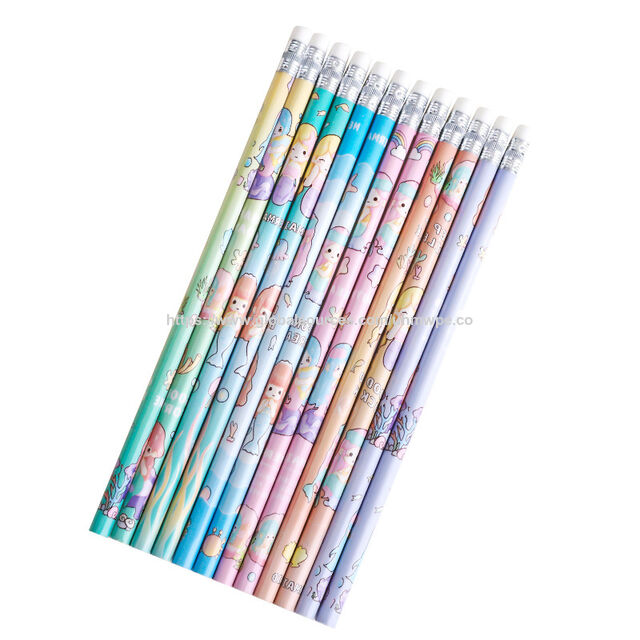 Lápices kawaii al por mayor con impresión personalizada: Lápices kawaii lindos para uso infantil.