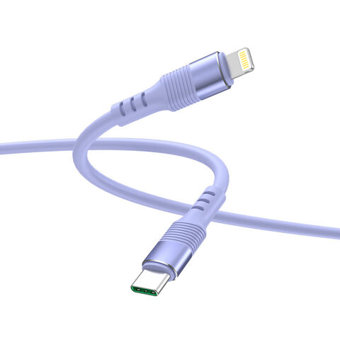 Benutzerdefinierte USB-C-Ladekabel aus Flüssigsilikon vom Werk, 1,2 m, PD 20W Schnellladung 3A USB-C-Kabel für iPhone 15