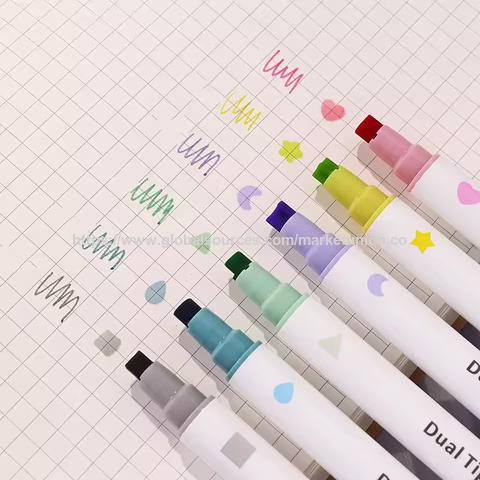 Marcador Fluorescente de Venta Caliente, Estilo Clásico, No Tóxico, Marcadores Sharpie de Colores, Resaltadores Personalizados for sale at factory direct price
