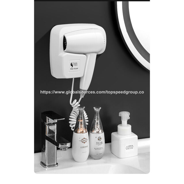Wholesale Wall Mounted Hotel Hair Dryer Hotel Plastic Hair Dryer For Hotel Household High power hair dryer custom logo
