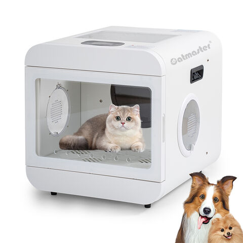 Automatischer Hunde- und Katzen-Föhntrockner mit 3200 Watt, Hochgeschwindigkeits-Profi-Gebläse mit Trockenbox und Ohrenpflege