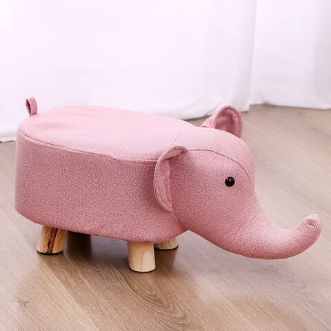 Kinderhocker mit Tiermotiv, Fußhocker, Schuhwechselhocker, kleiner Ottoman-Hocker für Kinder