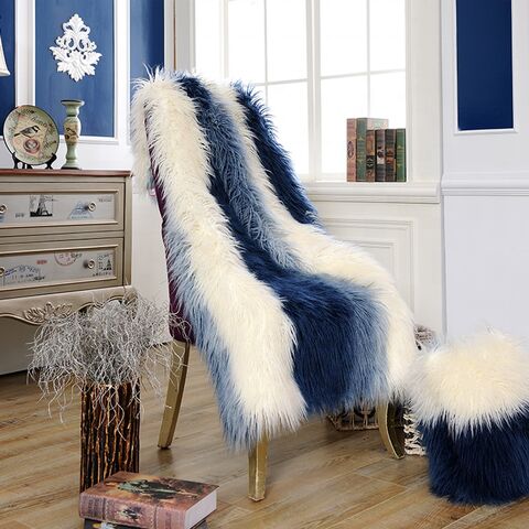Couverture en acrylique tricotée en peluche personnalisée, de luxe, super douce, décorative et extra douce en fausse fourrure, MU à prix économique