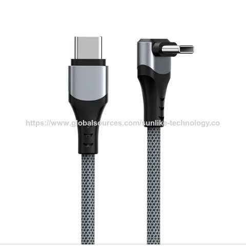 Sunlike Cobra Cable, 90° angle design, For phone charging and data transfer, Match with wall charger and car charger for sale at factory direct price