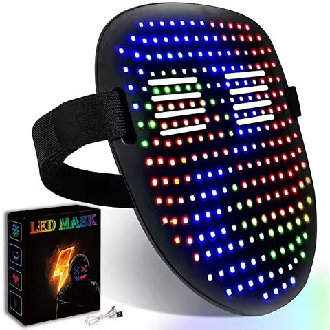 Mascarilla facial LED dinámica para fiestas de Halloween, celebraciones festivas, eventos, cambio de color, OEM China