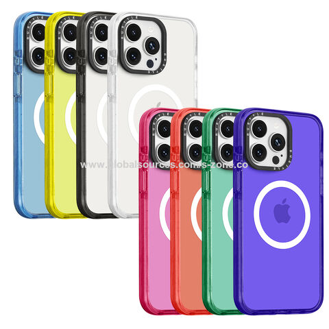 Coque de téléphone magnétique antichoc écologique avec anneau de caméra amovible pour iPhone 16 Pro Max 15 14 13 12 SE3 iPhone16, idéale pour l'impression