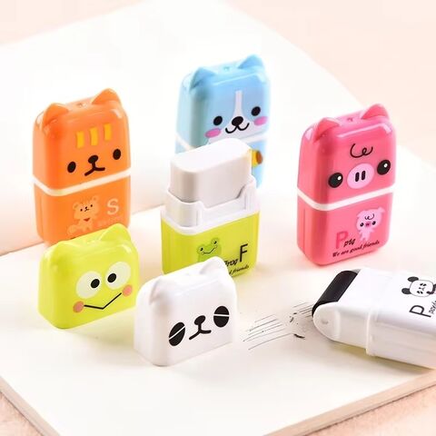 Diseño Personalizado Kawaii Rodillo Borrador de Lápiz para Oficina, Lindo Borrador Escolar para Oficina for sale at factory direct price