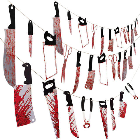 Bandera de Sangre para Casa Encantada de Halloween al por Mayor - Decoración Colgante Orquestada de Terror for sale at factory direct price