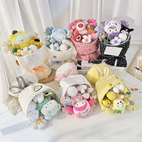 Nouveau Bouquet de Poupées Anniversaire Ours Fraise Chien Yugui Poupée Peluche Mignon for sale at factory direct price